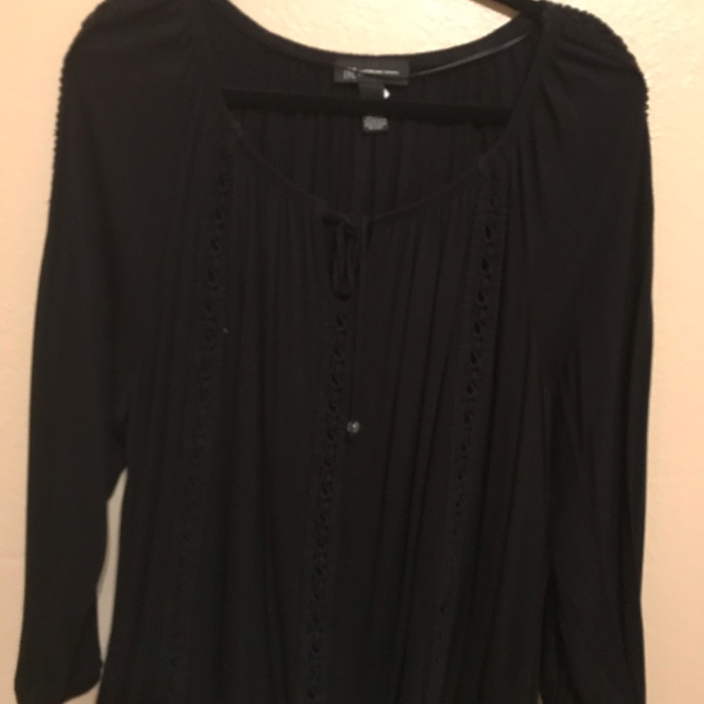 Black knit top